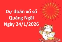 Dự đoán xổ số Quảng Ngãi ngày 24 tháng 1